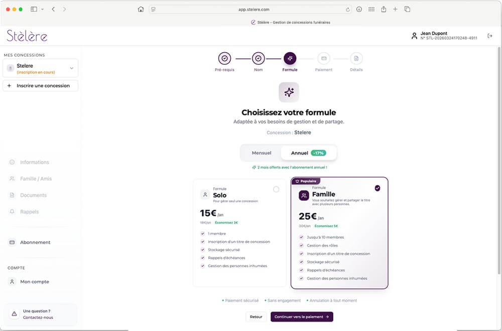 Mode d'emploi pour inscription et gestion de sa concession funéraire sur Stèlère