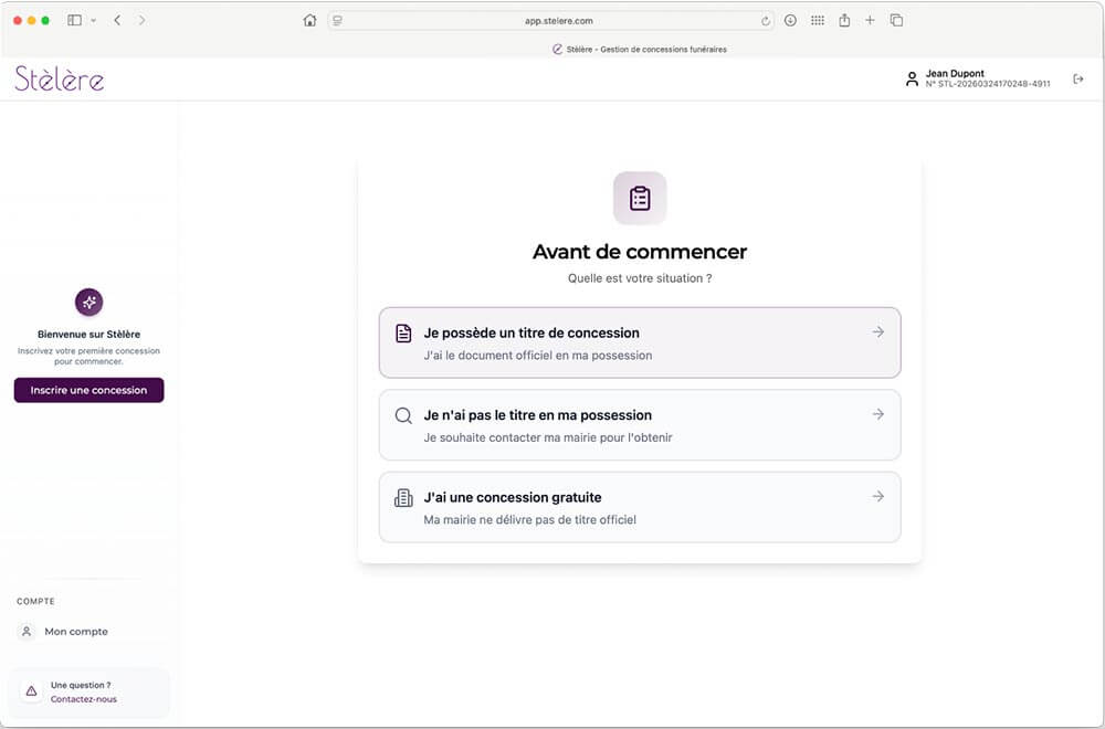 Mode d'emploi pour inscription et gestion de sa concession funéraire sur Stèlère