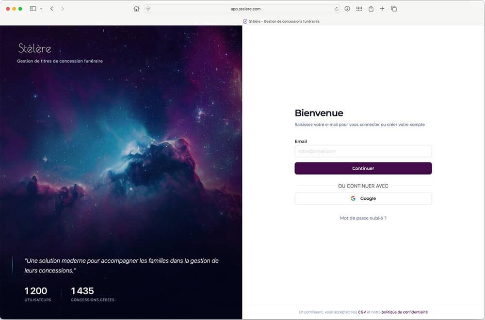 Mode d'emploi pour inscription et gestion de sa concession funéraire sur Stèlère