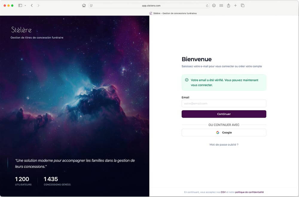 Mode d'emploi pour inscription et gestion de sa concession funéraire sur Stèlère